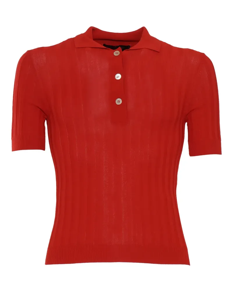 Filippo de Laurentiis Geripptes Poloshirt - Rot Rot