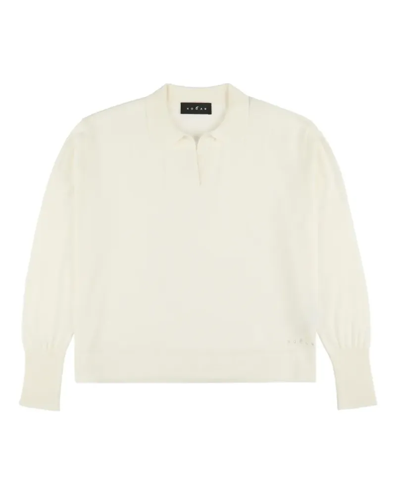 Hogan Gestricktes Poloshirt - Nude Nude