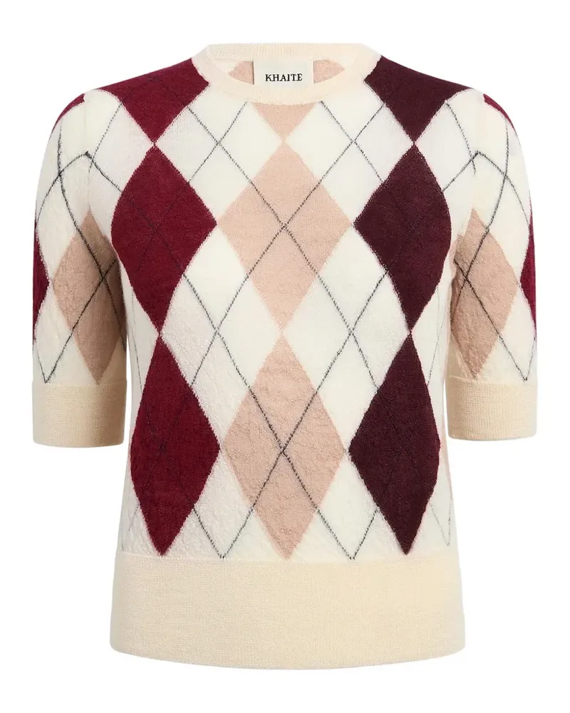 KHAITE Oberteil mit Argyle-Muster - Nude Nude