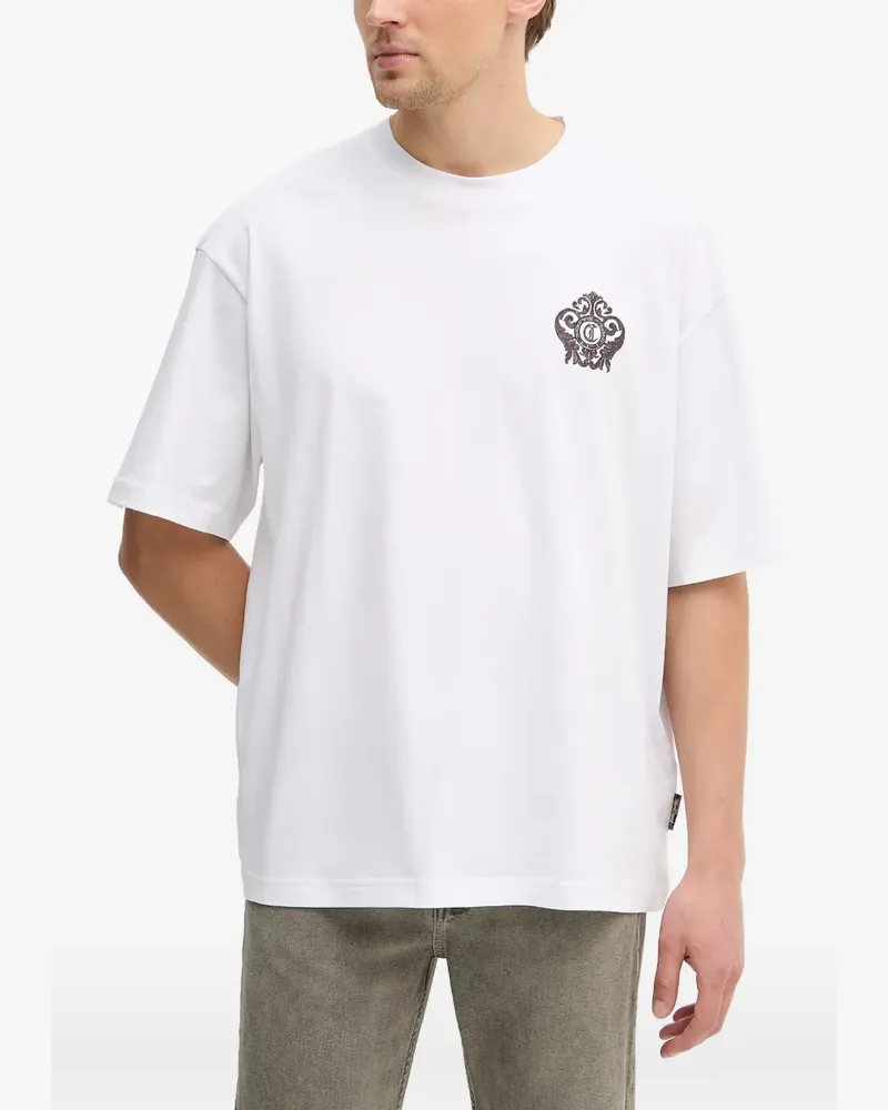 Just Cavalli logo-embroidered T-shirt - Weiß Weiß