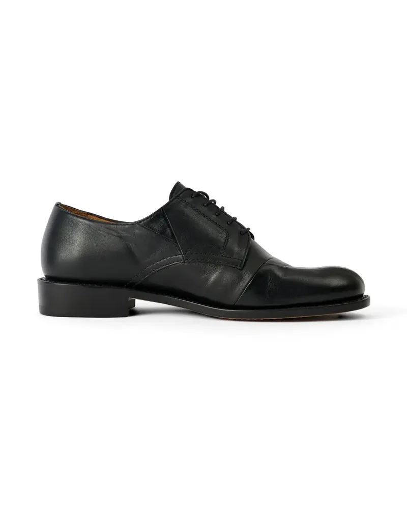 Our Legacy Patched Parade lace-up leather shoes - Schwarz Schwarz
