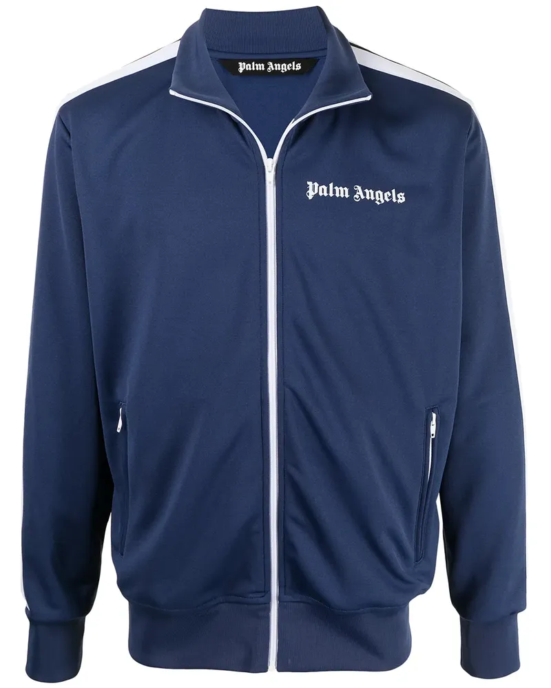 Palm Angels Sportjacke mit Logo-Print - Blau Blau