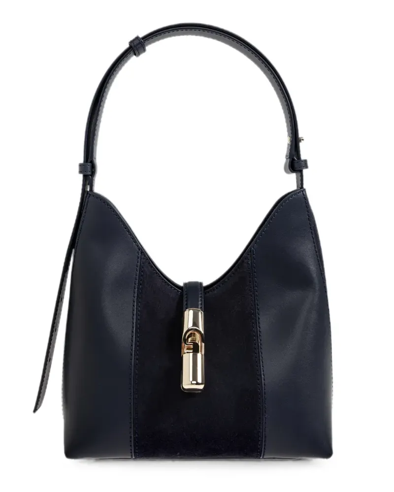 Furla Goccia panelled leather shoulder bag - Blau Blau
