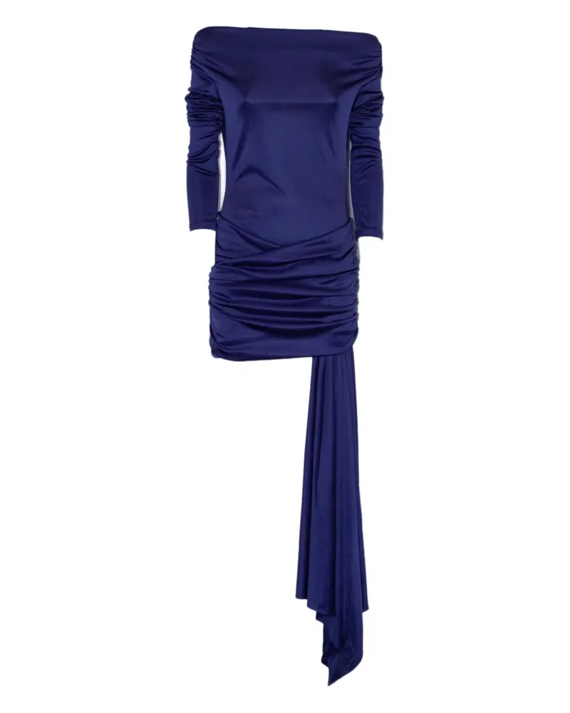 ANDAMANE Schulterfreies Wendell Minikleid - Blau Blau