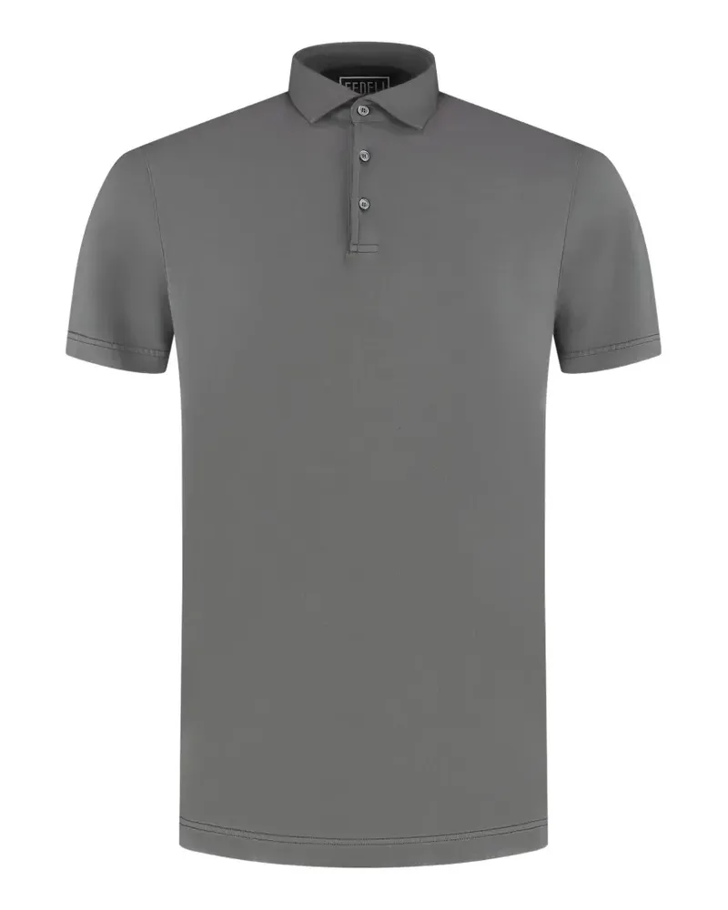 Fedeli Poloshirt mit Knopfleiste - Grau Grau