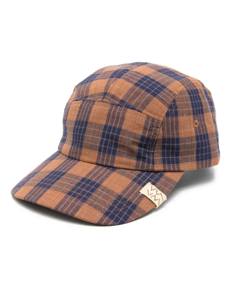 Visvim Karierte Santome Baseballkappe - Orange Orange