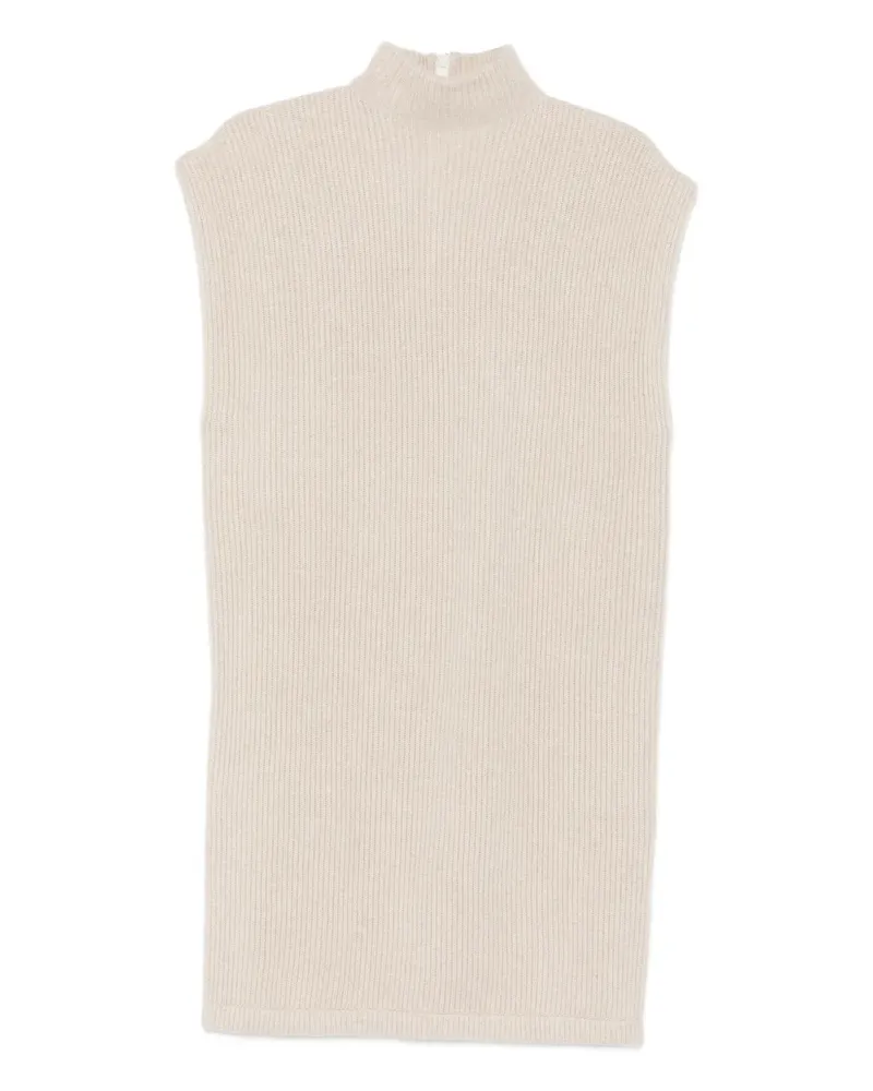 Brunello Cucinelli ribbed high-neck dress - Nude Nude