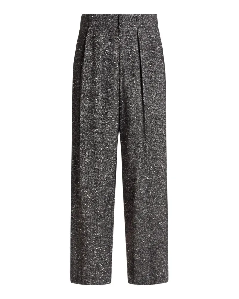 Dolce & Gabbana textured wool-blend trousers - Grau Grau