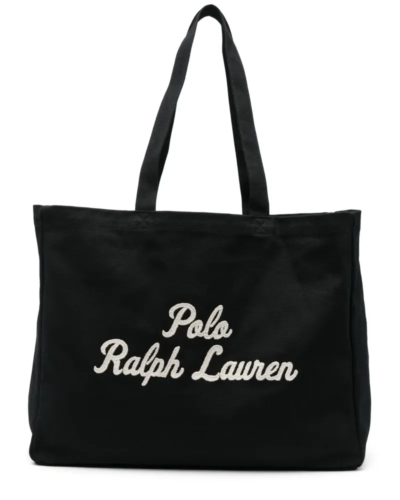 Ralph Lauren Shopper mit Logo-Stickerei - Schwarz Schwarz