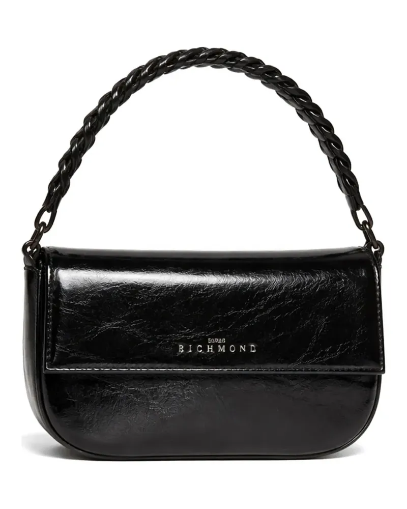John Richmond mini braided-handle shoulder bag - Schwarz Schwarz