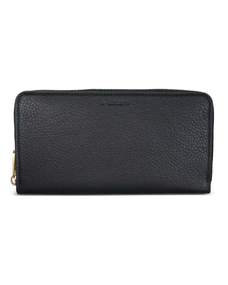 IL BISONTE zipped leather wallet - Schwarz Schwarz