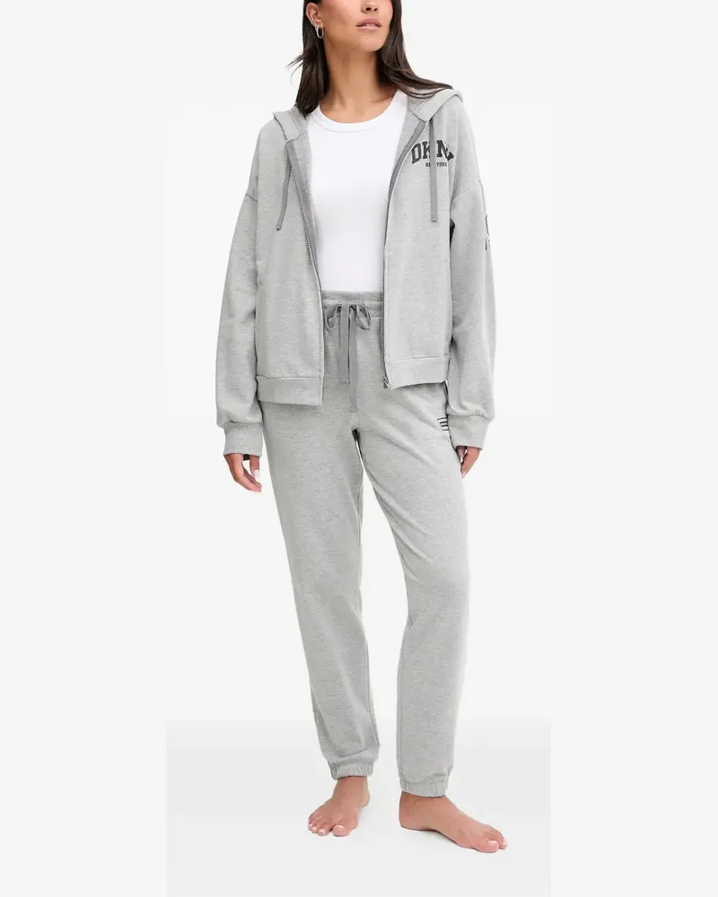 DKNY hooded zip-up pyjama set - Grau Grau