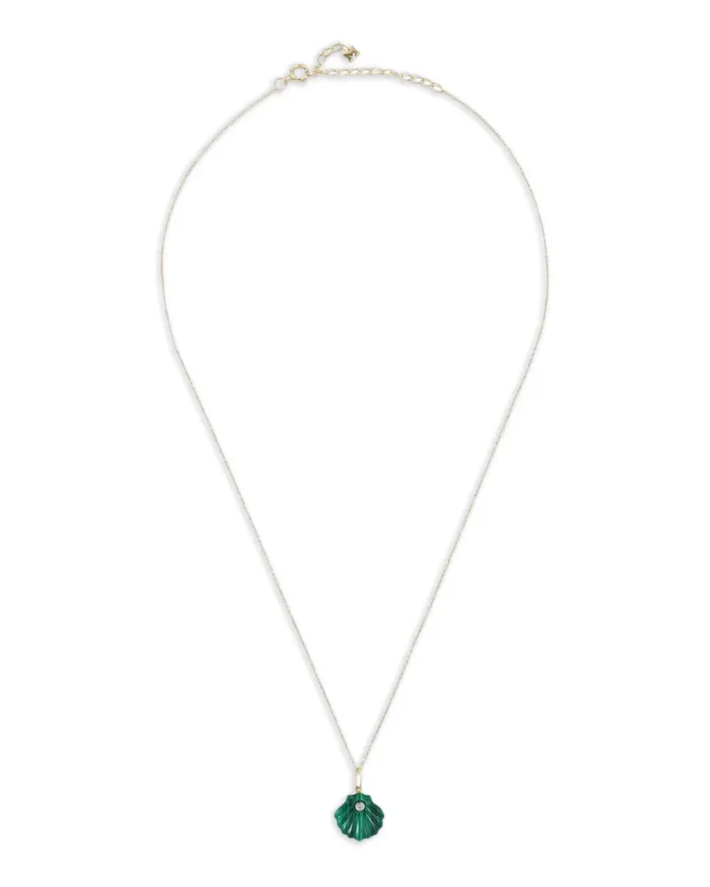 MATEO Venus Halskette mit Malachit - Gold Gold
