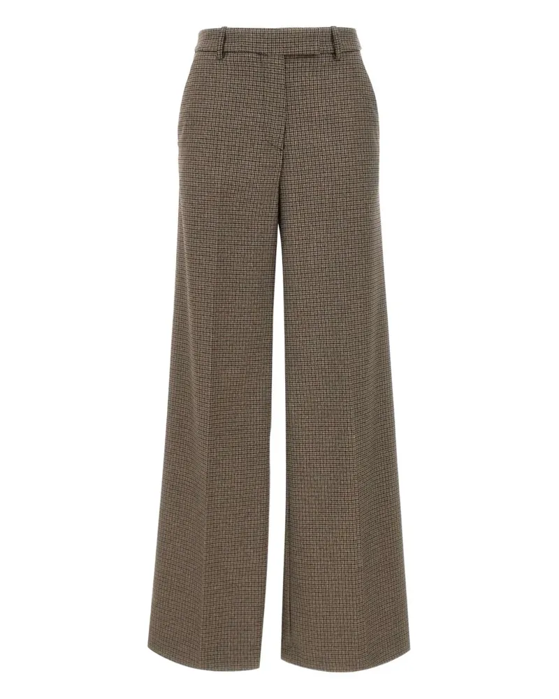 Kaos Hose mit Karomuster - Braun Braun
