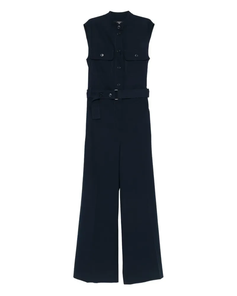Max Mara Jumpsuit mit Gürtel - Blau Blau