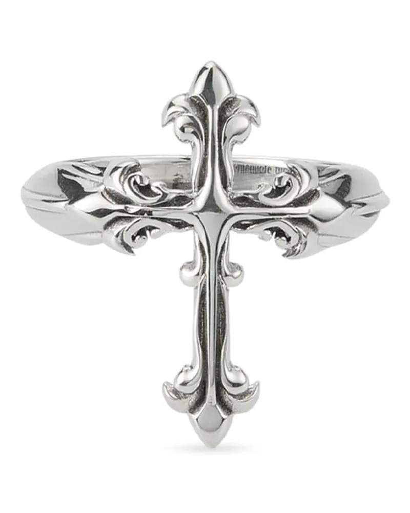 Emanuele Bicocchi Statement-Ring mit Lilienkreuz - Silber Silber