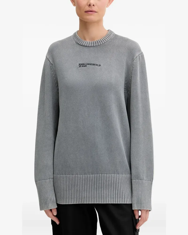 Karl Lagerfeld Pullover mit rundem Ausschnitt - Grau Grau