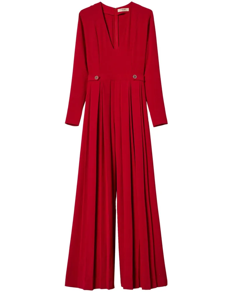 Twin-Set Jumpsuit mit Falten - Rot Rot