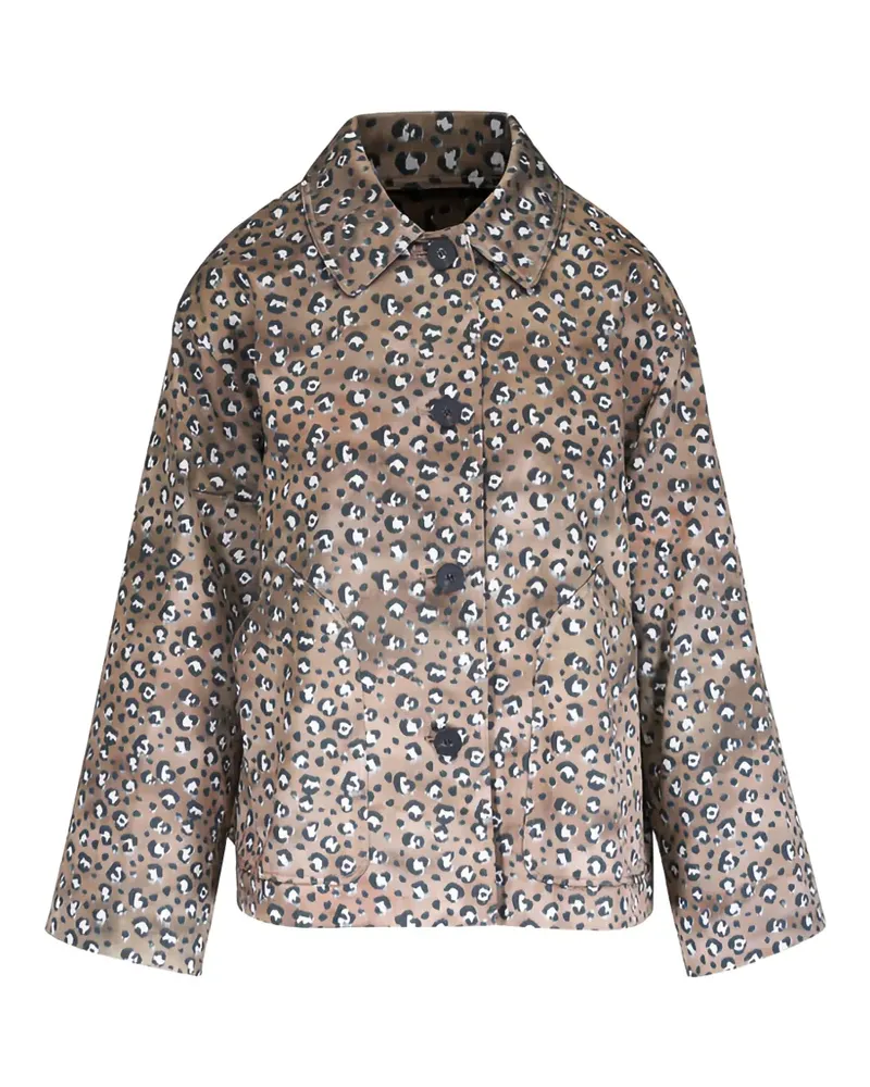 Lafayette148 leopard-print jacket - Nude Nude