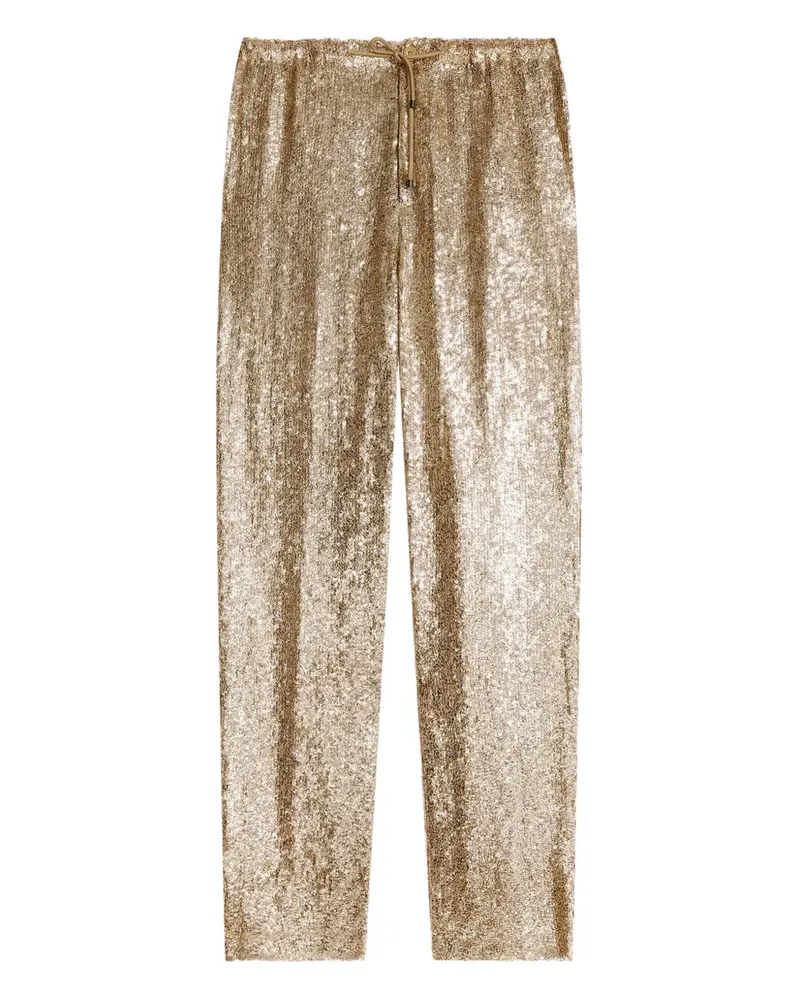 Dries van Noten Hose mit Pailletten - Gold Gold