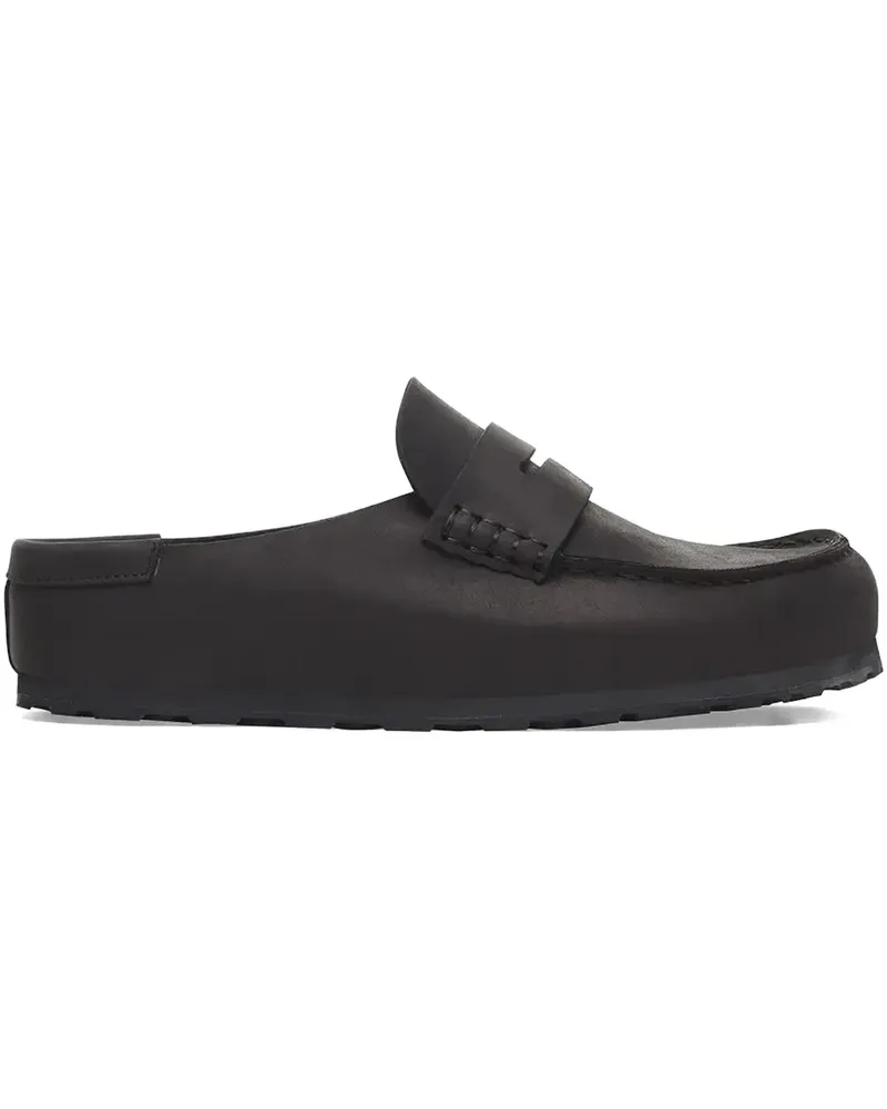 Birkenstock Pantoletten mit Penny-Riemen - Schwarz Schwarz