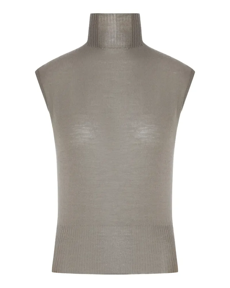 Rick Owens ribbed-knit sleeveless top - Nude Nude