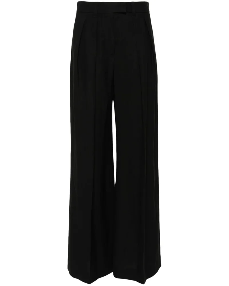 Brunello Cucinelli Straight-Leg-Hose mit Falten - Schwarz Schwarz