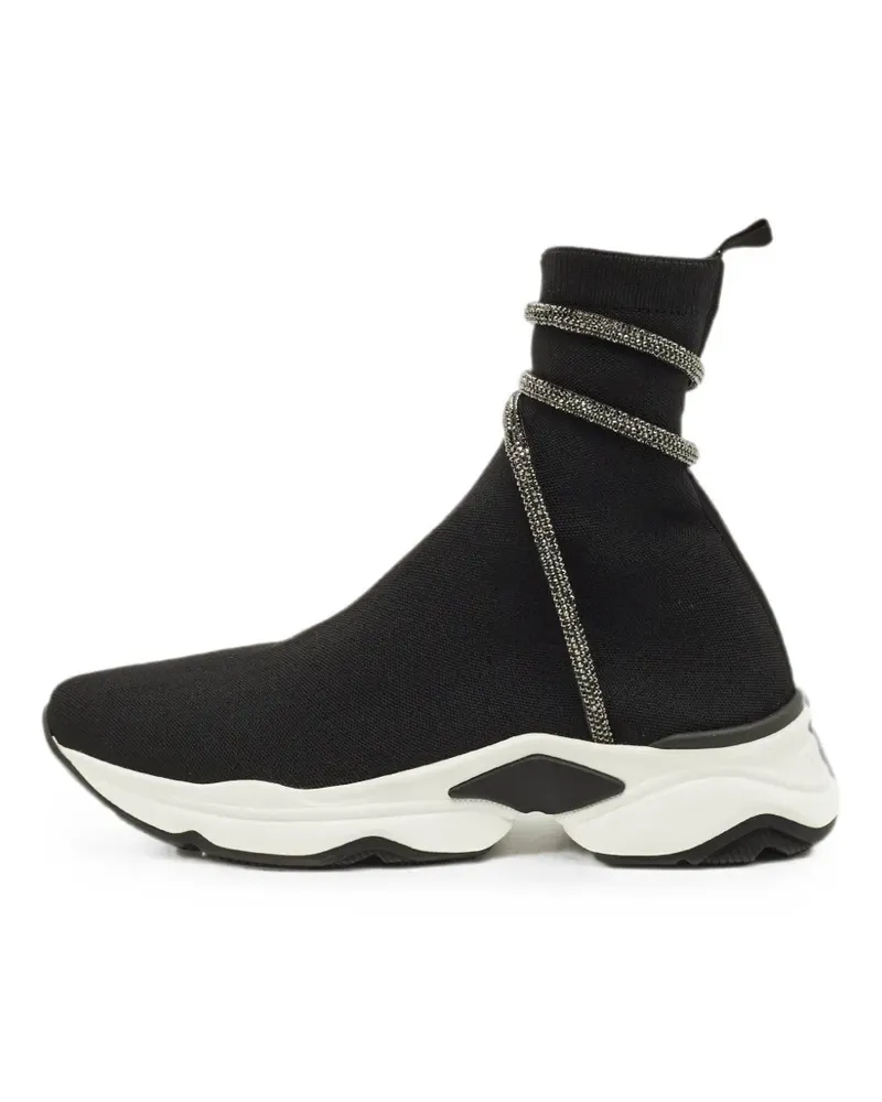 René Caovilla Cleo crystal-embellished high-top sneakers - Schwarz Schwarz