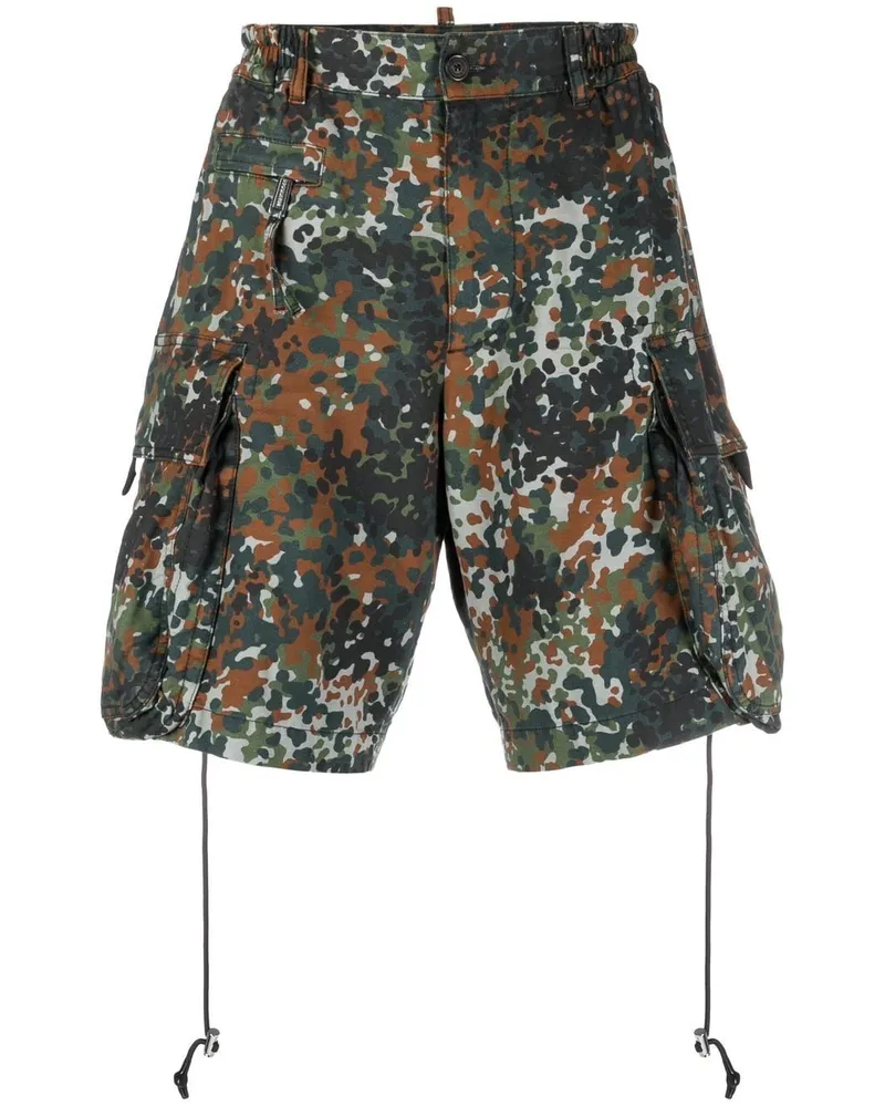 Dsquared2 Cargo-Shorts mit Camouflage-Print Grün