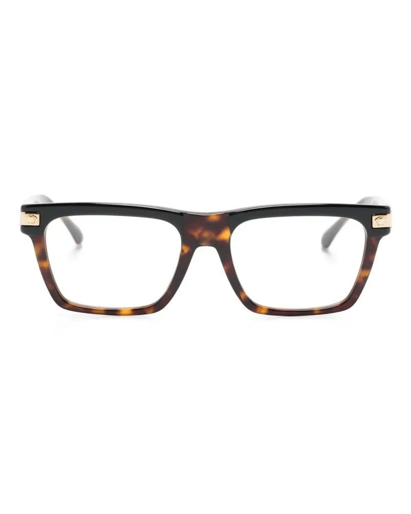 Versace Brille mit eckigem Gestell - Braun Braun