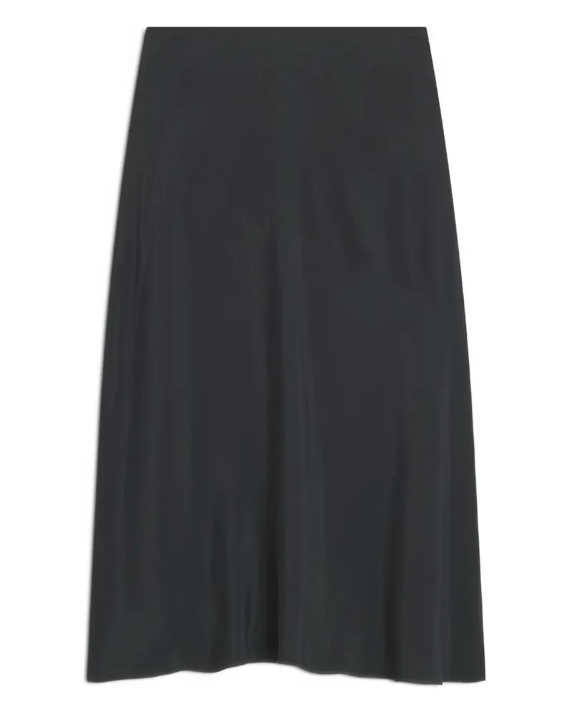 Kitsuné Klassischer Midirock - Schwarz Schwarz