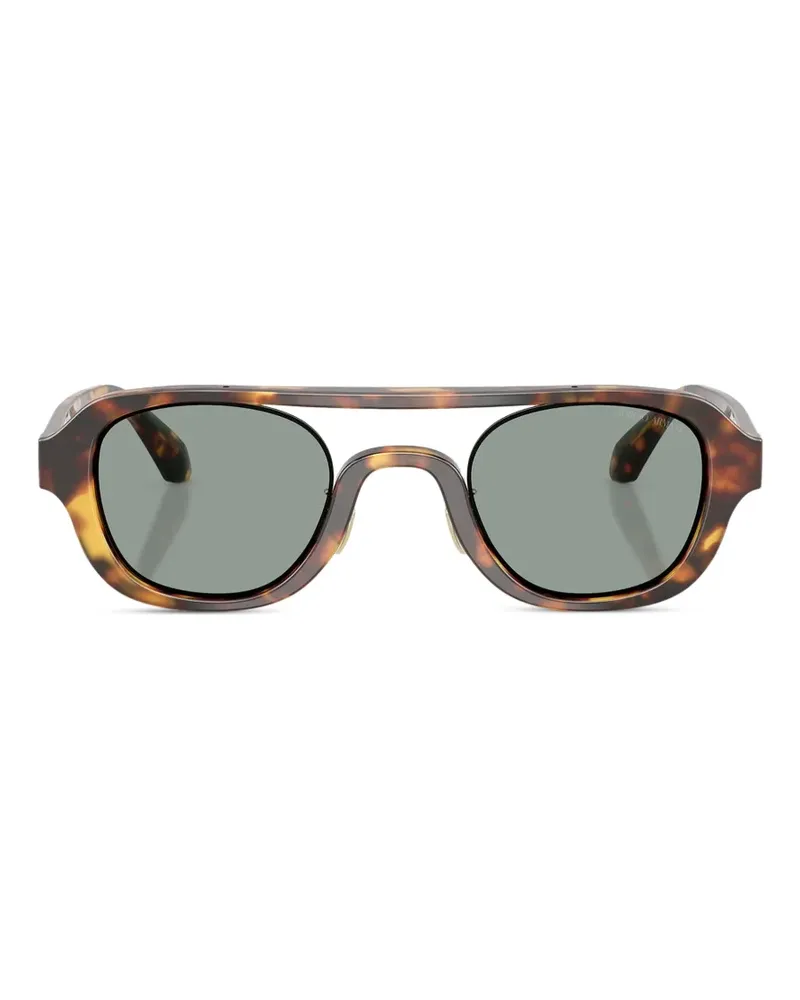 Giorgio Armani Ovale Sonnenbrille in Schildpattoptik - Braun Braun