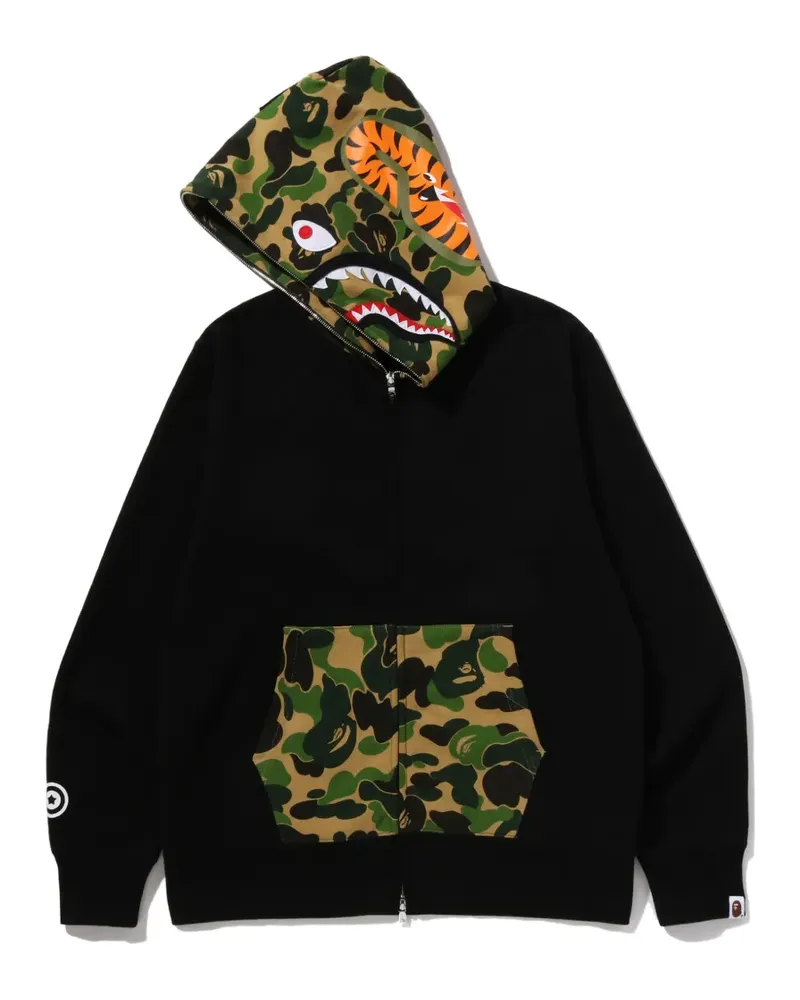 BAPE camouflage-print hoodie - Schwarz Schwarz