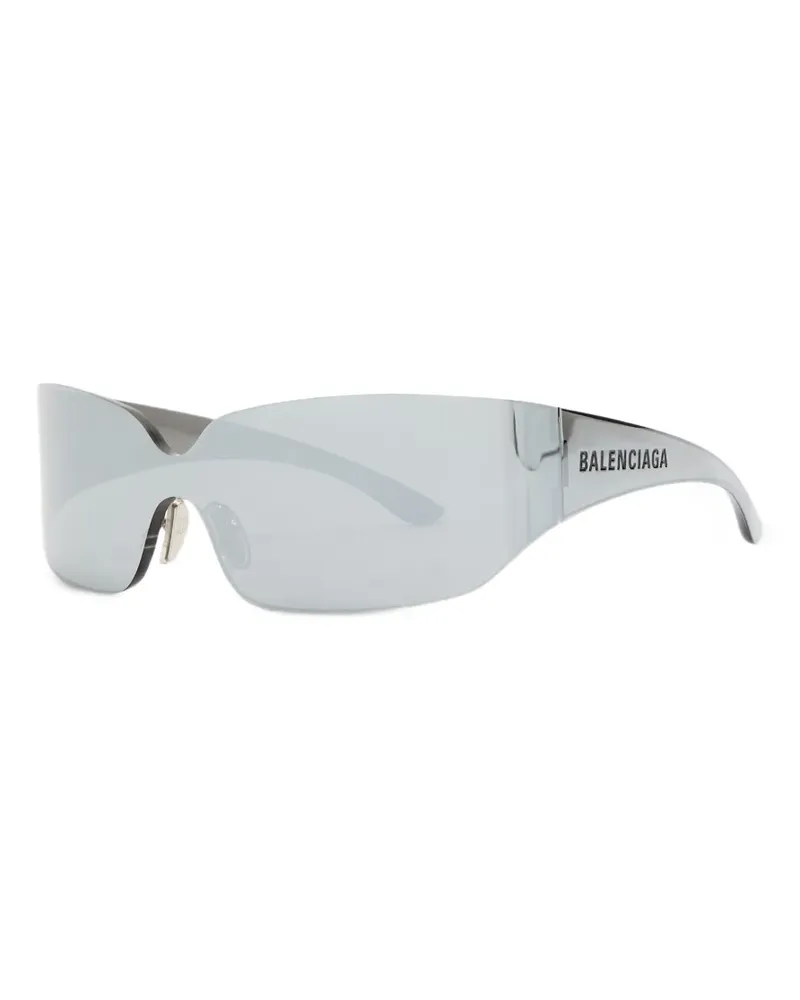 Balenciaga mirrored geometric-frame sunglasses - Silber Silber