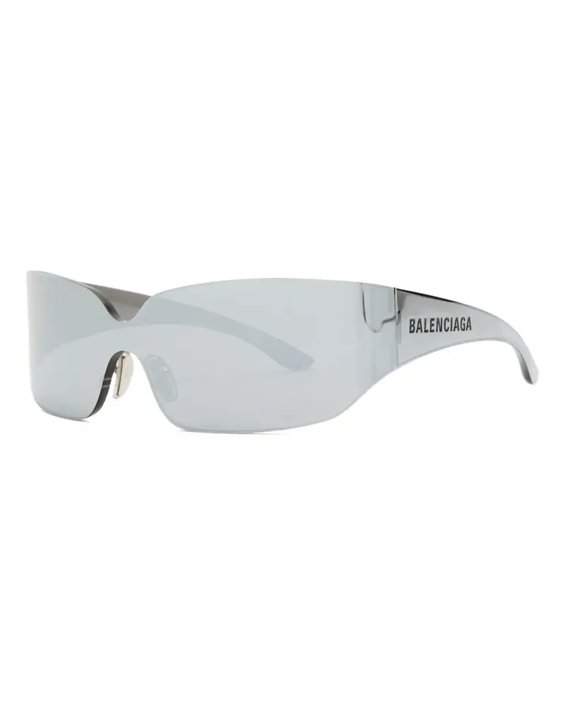 Balenciaga mirrored geometric-frame sunglasses - Silber Silber
