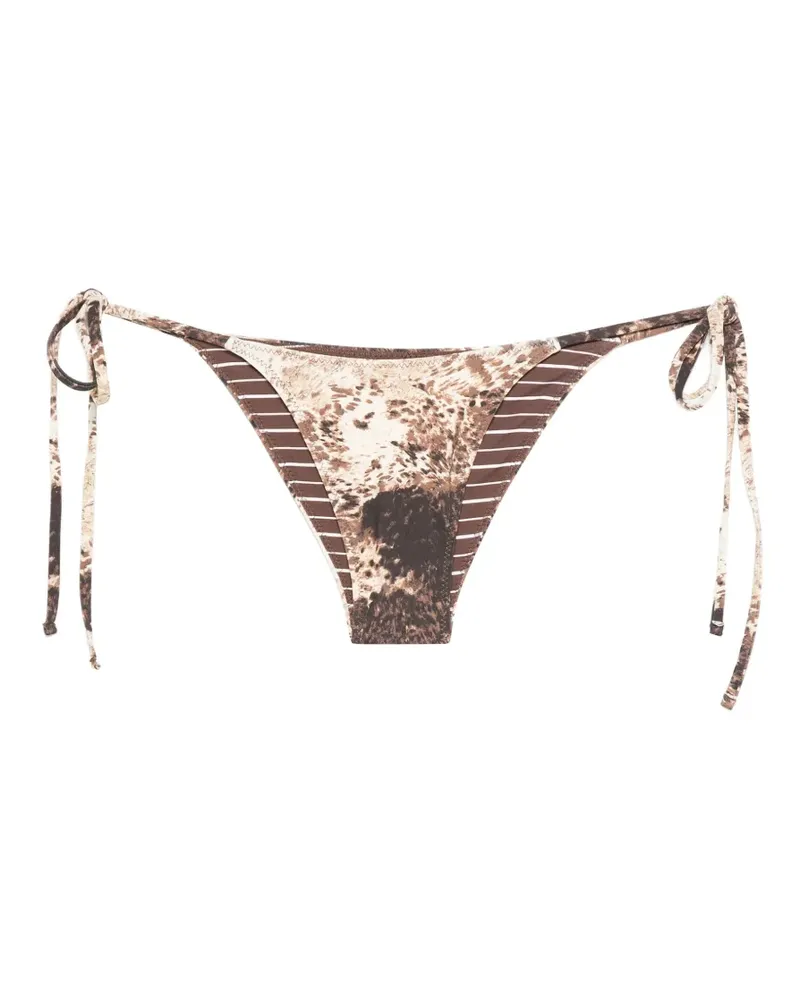 Frankies Bikinis Mackenzie Bikinihöschen mit Schnürung - Braun Braun