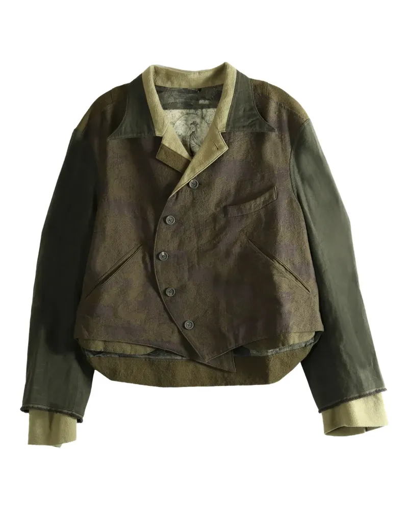 Ziggy Chen buttoned panelled jacket - Grün Grün