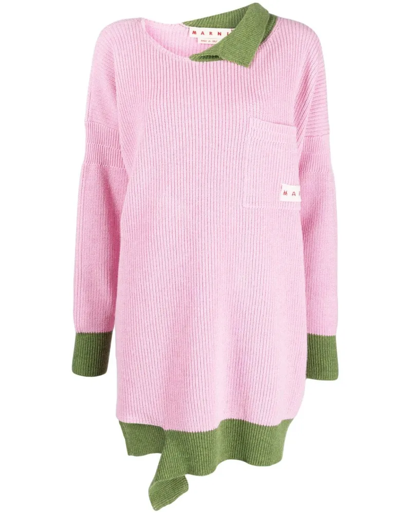 Marni Asymmetrischer Shetland Pullover - Rosa Rosa