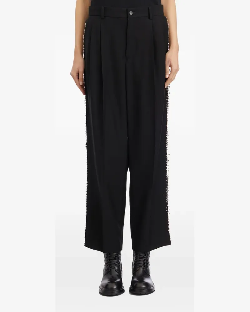 Comme des Garçons safety-pin cropped trousers - Schwarz Schwarz