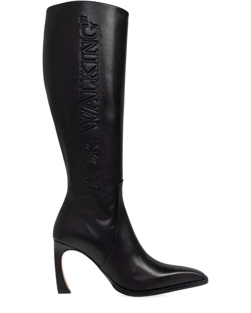 OFF-WHITE embossed heeled boots - Schwarz Schwarz