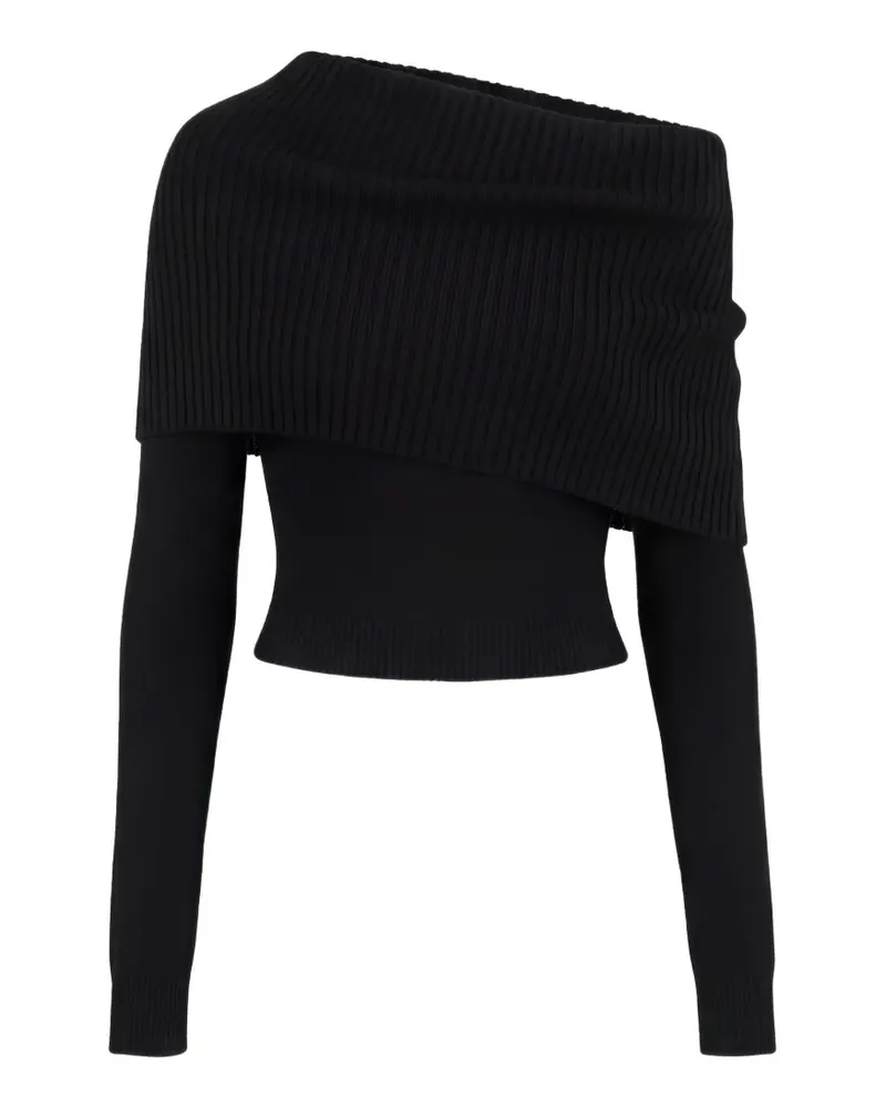 Monse fold-over backless sweater - Schwarz Schwarz
