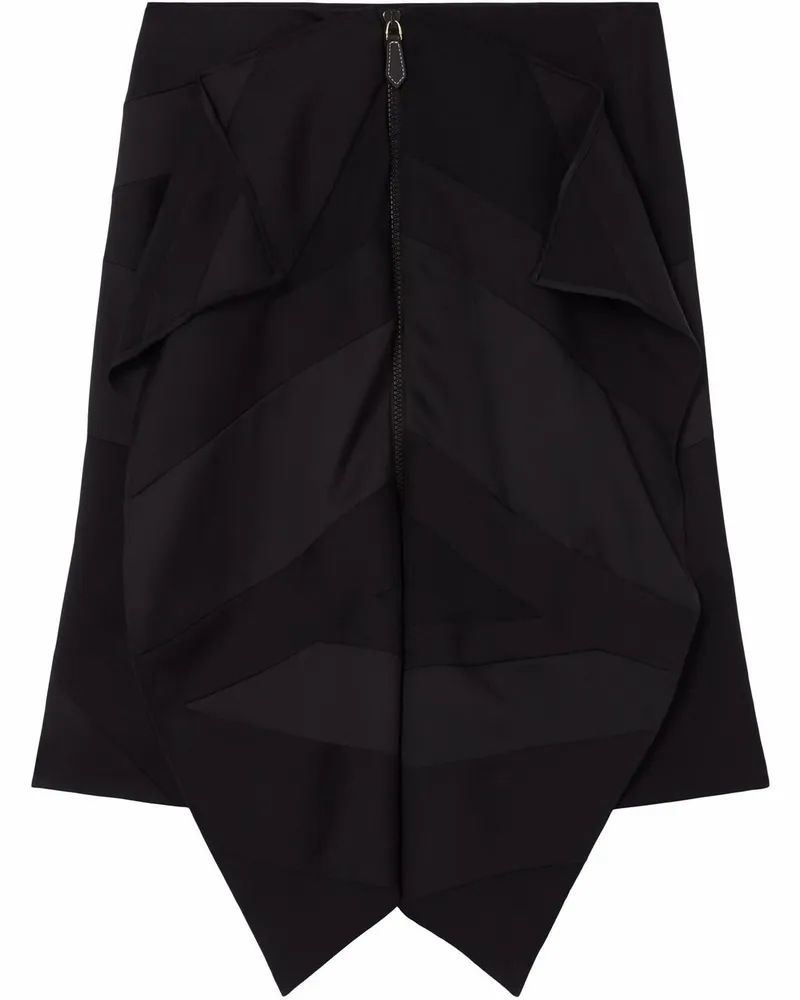 Burberry Drapierter Rock - Schwarz Schwarz
