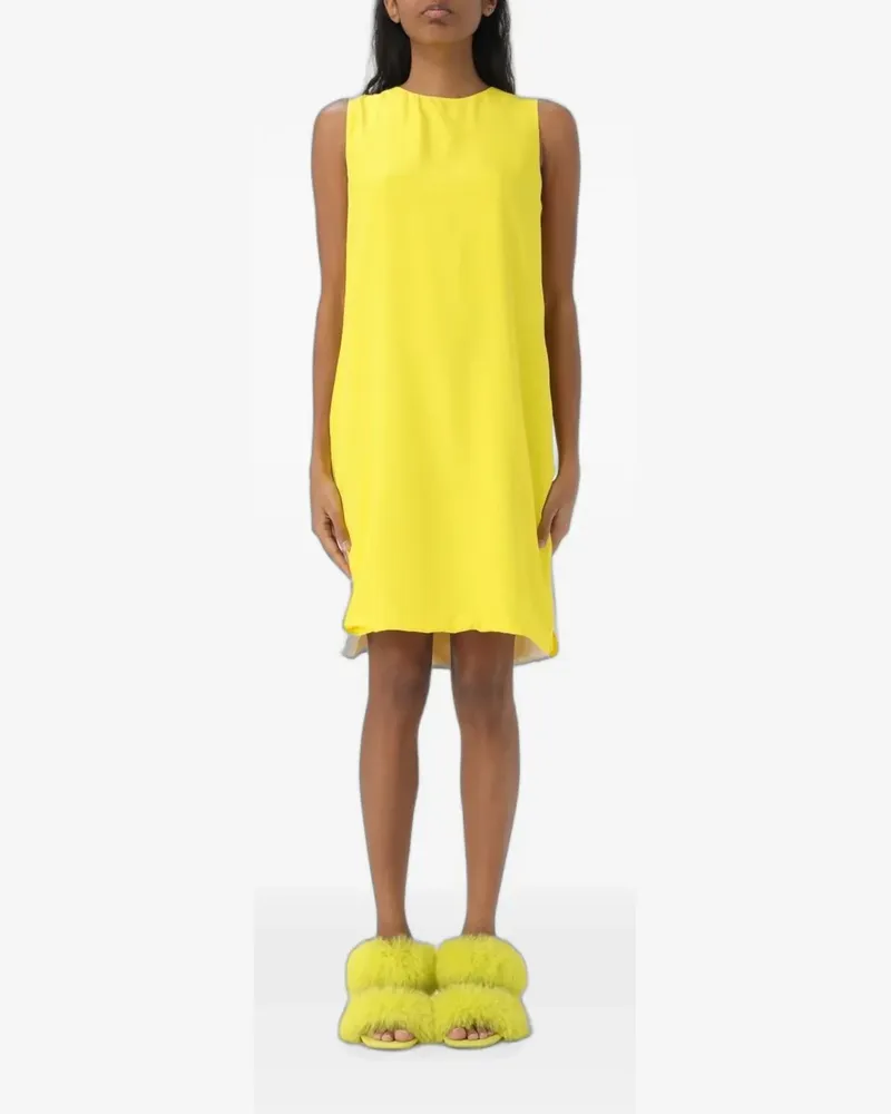 MSGM twill shift mini dress - Gelb Gelb