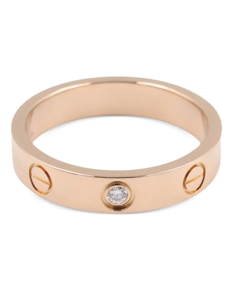 Cartier 2010s mini Love Ring mit Diamant - Rosa Rosa