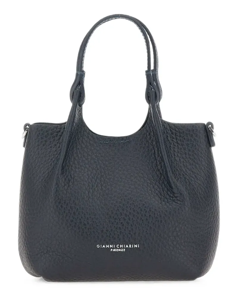 Gianni Chiarini Dua Tote Bag aus gekörntem Leder - Blau Blau