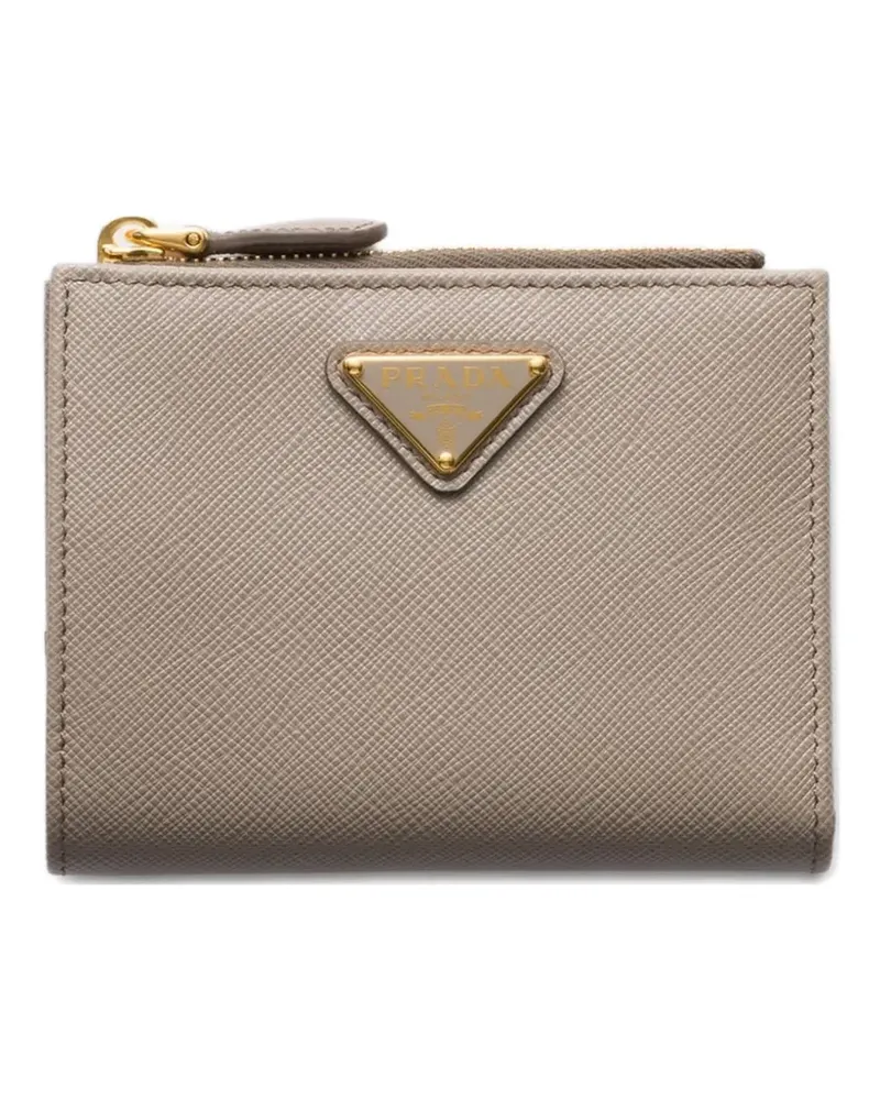 Prada Portemonnaie aus Saffiano-Leder - Grau Grau