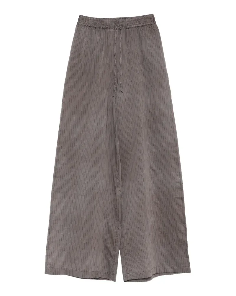 Roberto Collina striped-pattern trousers - Braun Braun