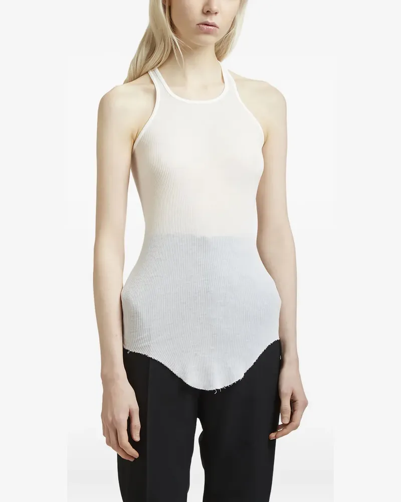 Rick Owens Tanktop mit abgerundetem Saum - Weiß Weiß