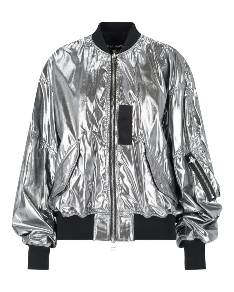Junya Watanabe Metallic-Bomberjacke - Silber Silber
