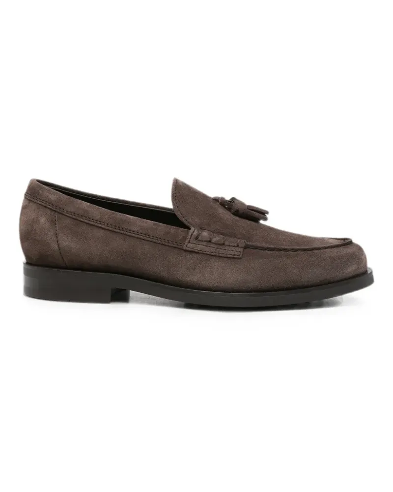 TOD'S Loafer aus Wildleder mit Quasten - Braun Braun